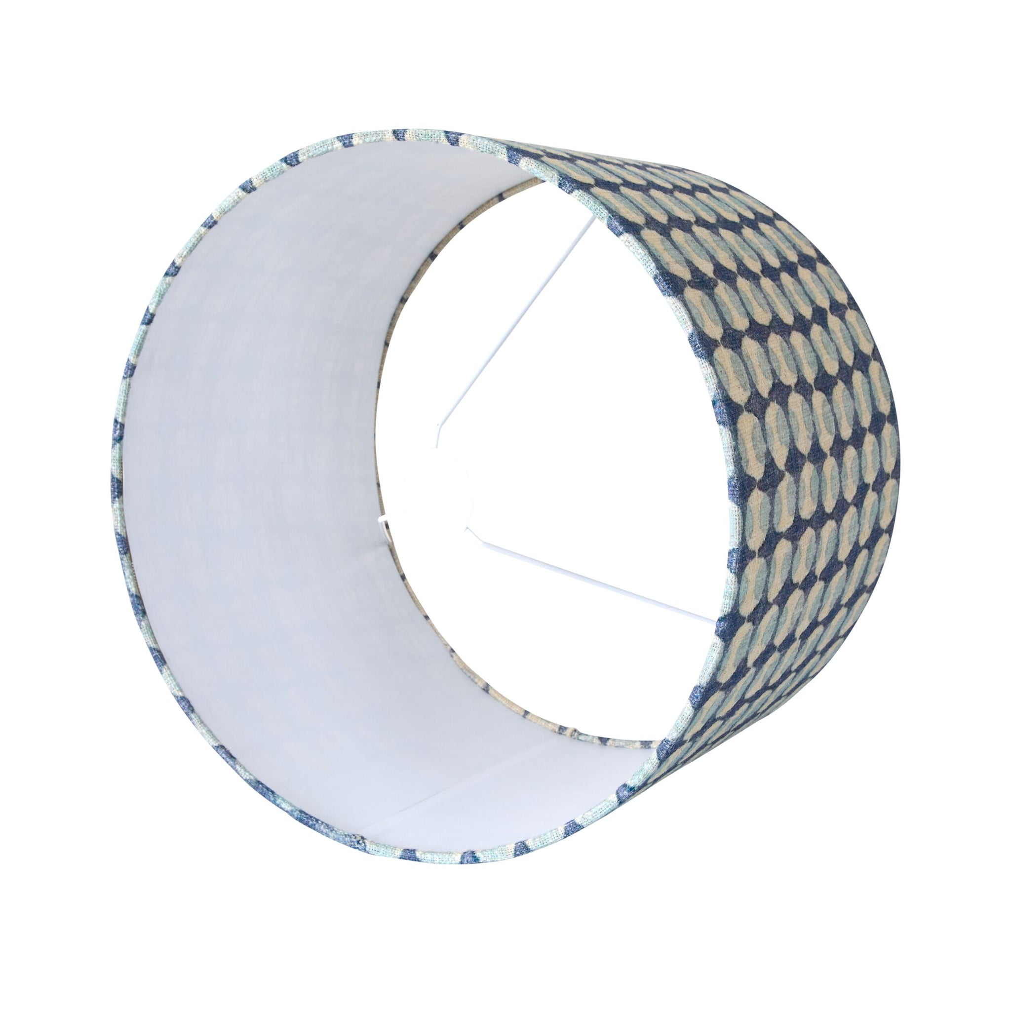 Drum Shade Blue 45x30cm