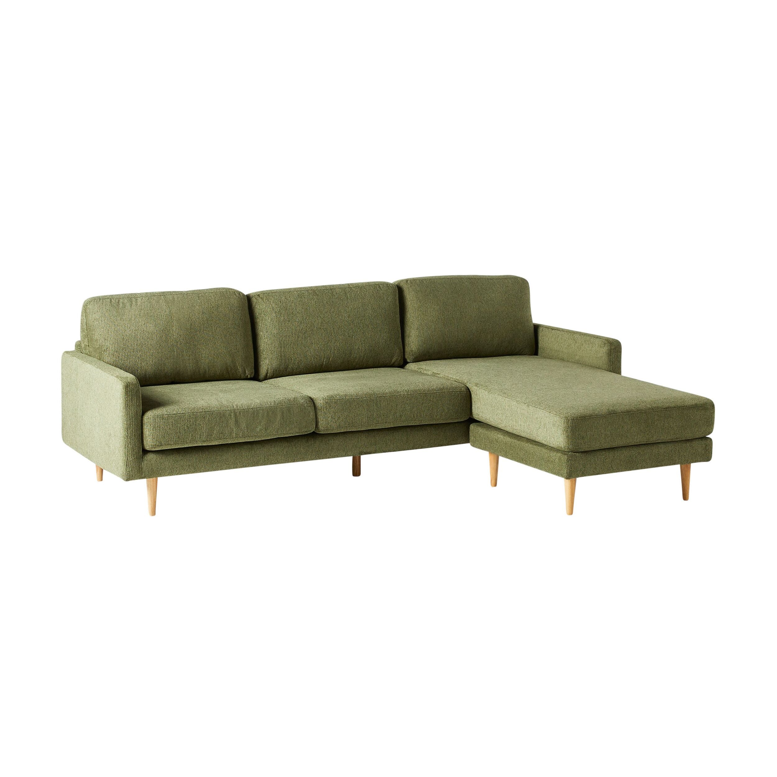 Boden 3 Seater Sofa with Reversible Chaise Sorrento Olive