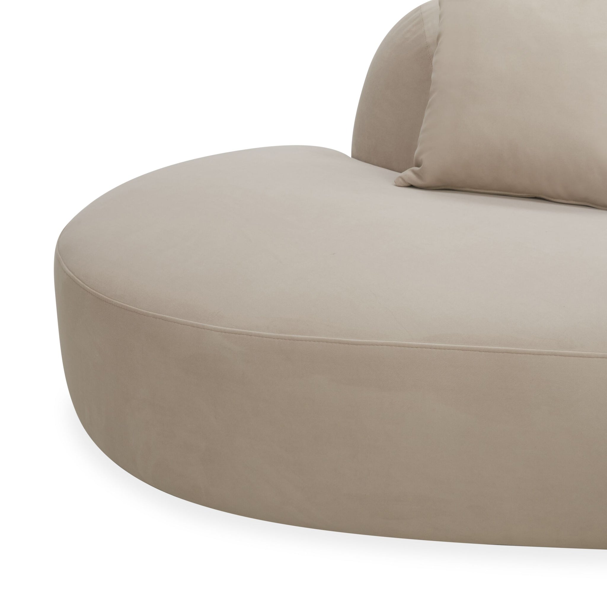 Wylder 4 Seater Curved Sofa Velvet Taupe