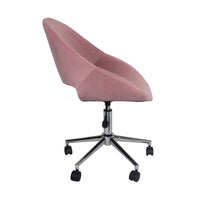 Kip Velvet Desk Chair Dusty Pink