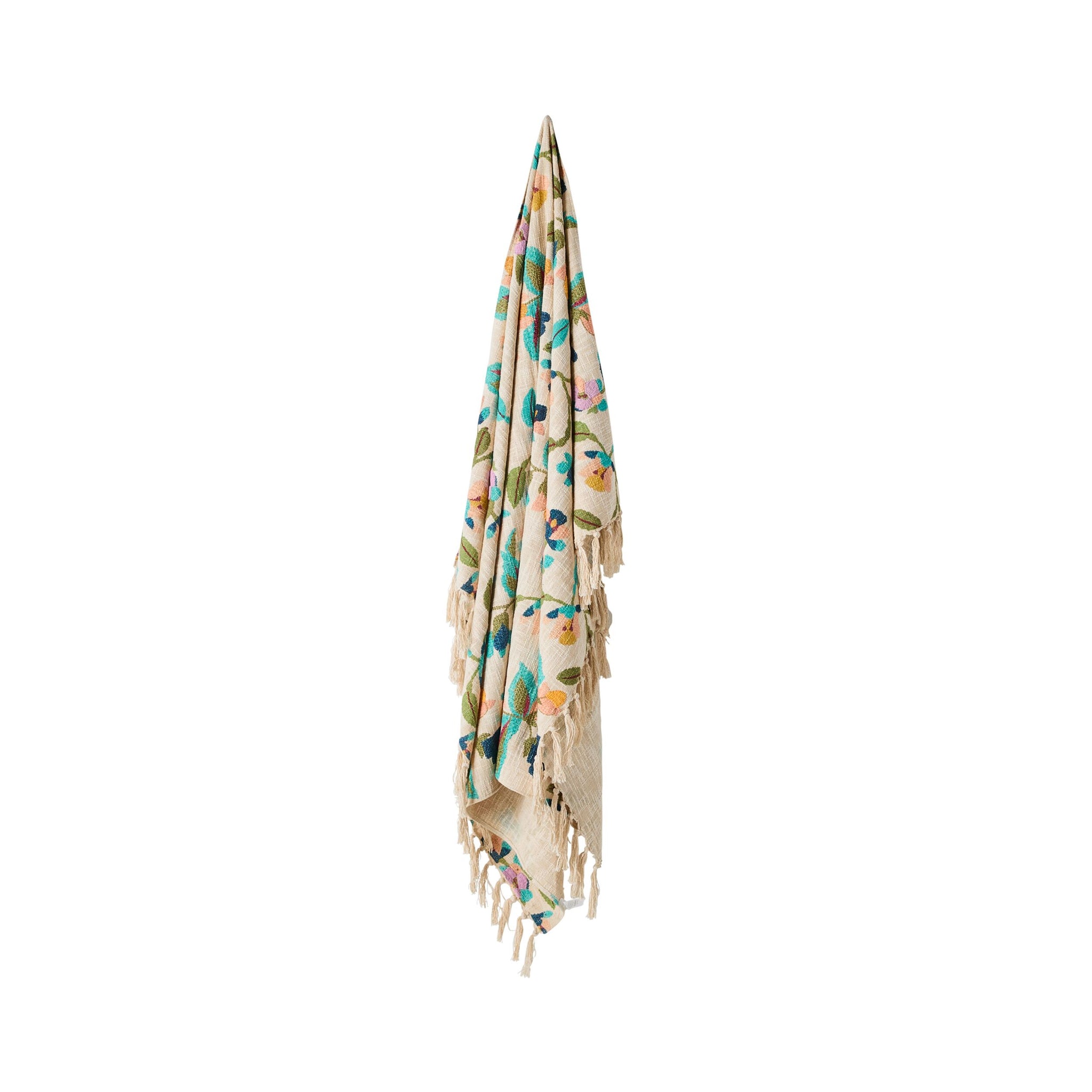 Stitch Summer Bloom Embroidered Throw