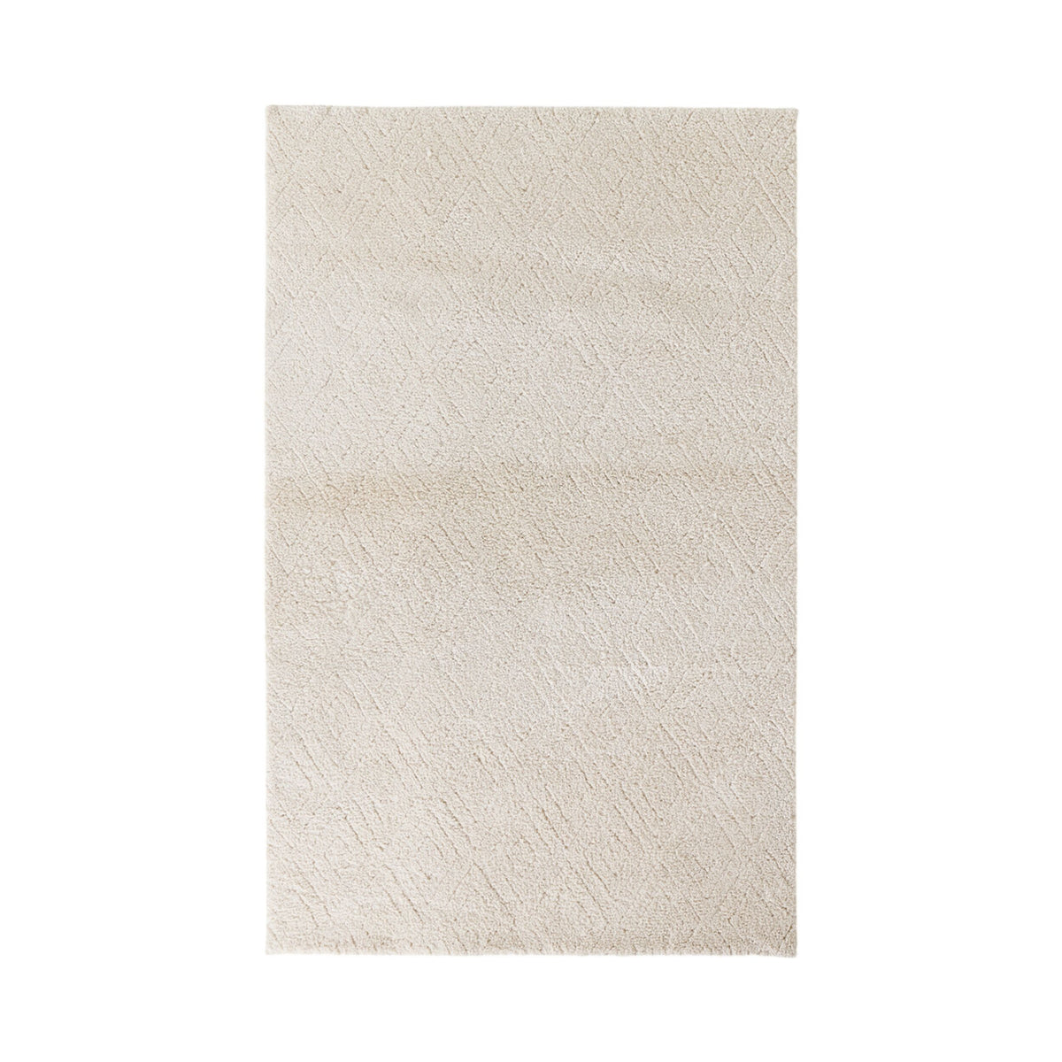 Plush Diamond Rug Cream 150x240cm