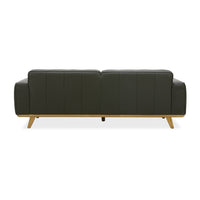 Carson 3 Seater Leather Sofa Fern Green