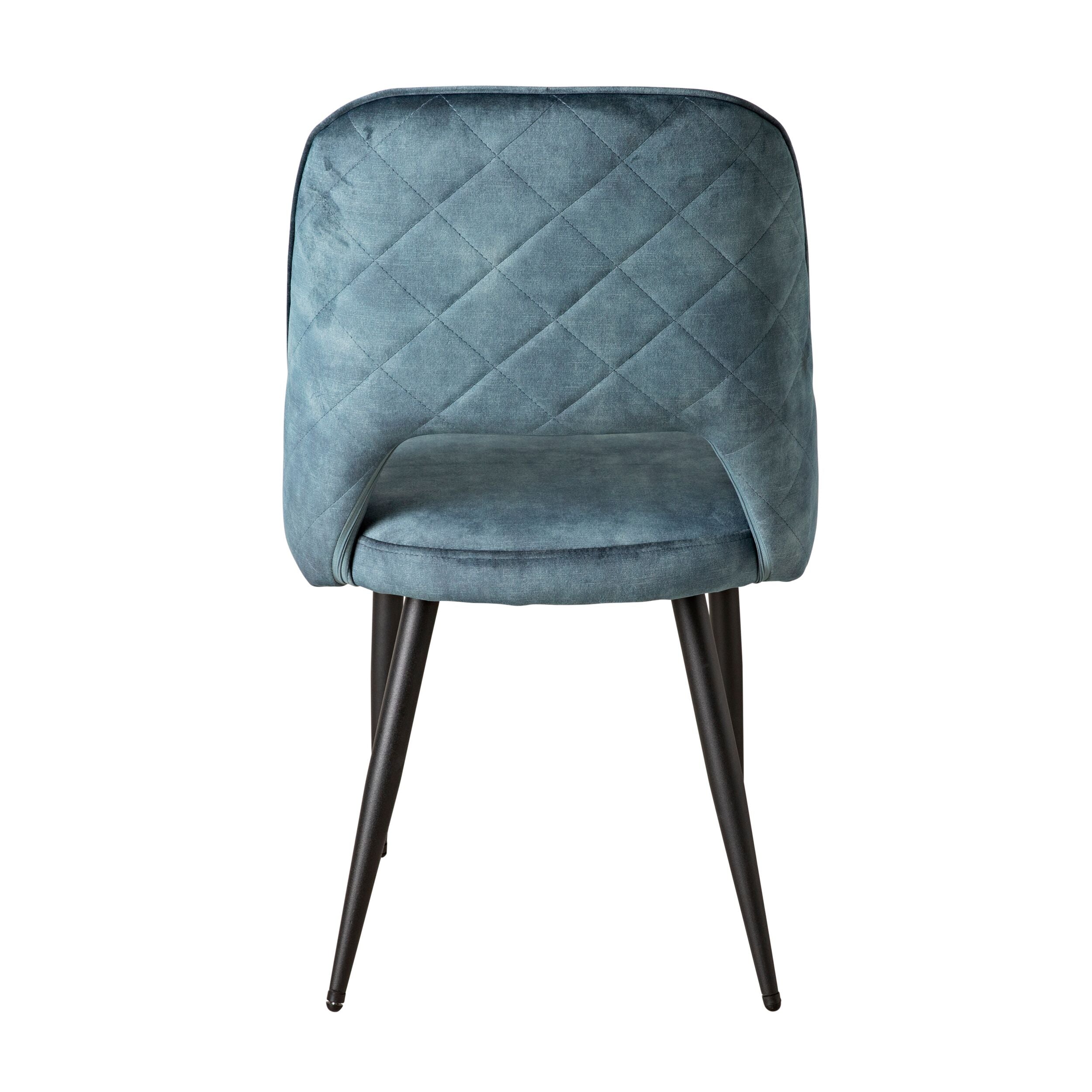 Cora Fabric Dining Chair Blue Grey