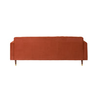 Stitch 3 Seater Velvet Sofa Copper