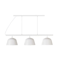 Anglesea 3 Light Metal Shade Pendant White 120cm