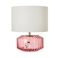 Rosebud Glass Table Lamp Blush 46x40cm