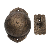 5507 Turn Bell Ornate Antique Brass H125xW92mm