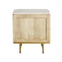 Deva Bedside with Marble Top Natural