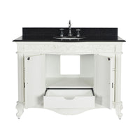 Rosette Granite Top Single Vanity White 1245mm