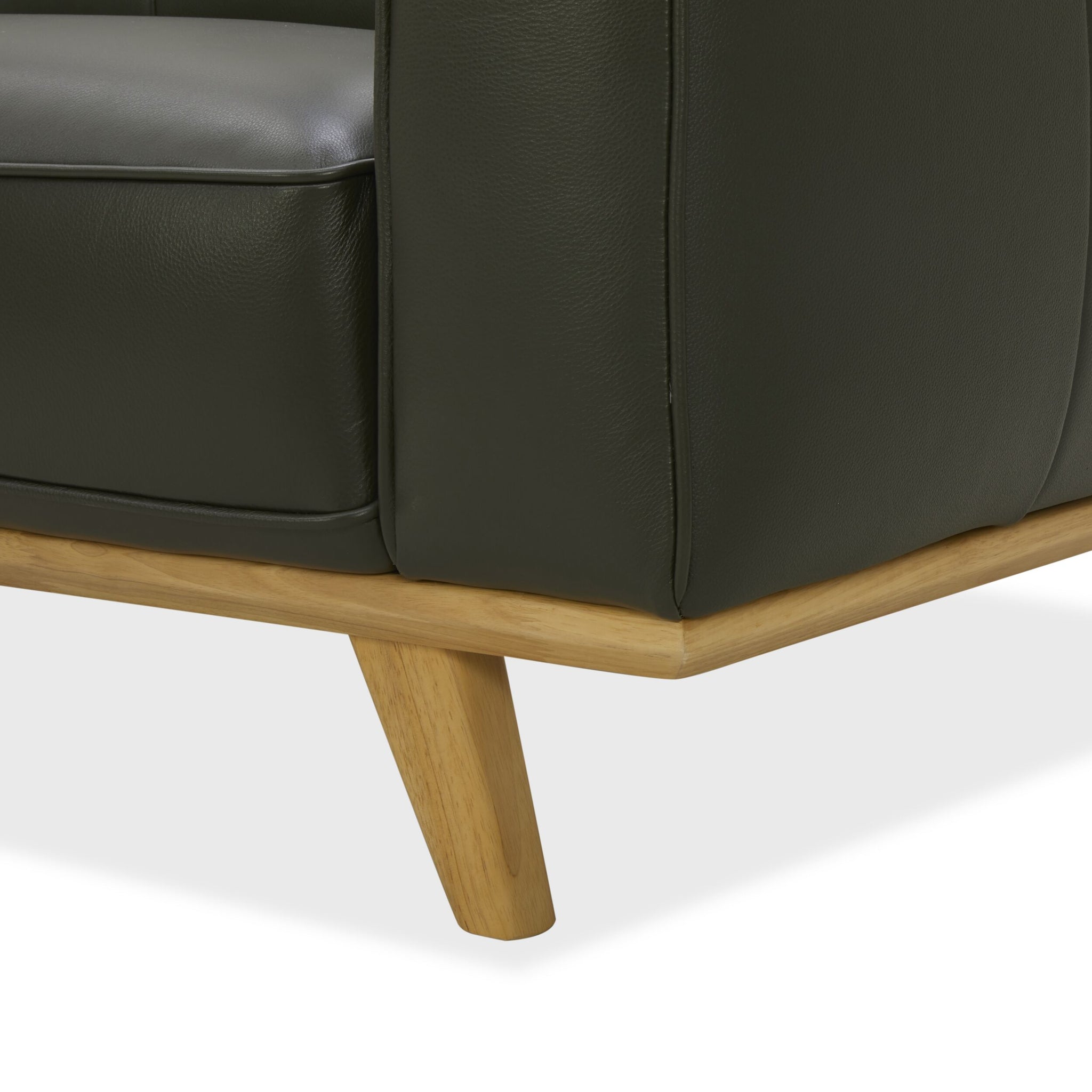 Carson 3 Seater Leather Sofa Fern Green