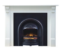 Belford White Mantel with Regent Electric Insert Package