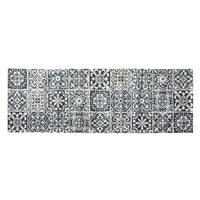 Carrelage Tile Hand Woven Soft Grey And Blue Rug Runner 200x70cm