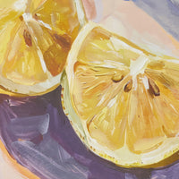 Lemon Wedges Framed Canvas Print 62.5x62.5cm