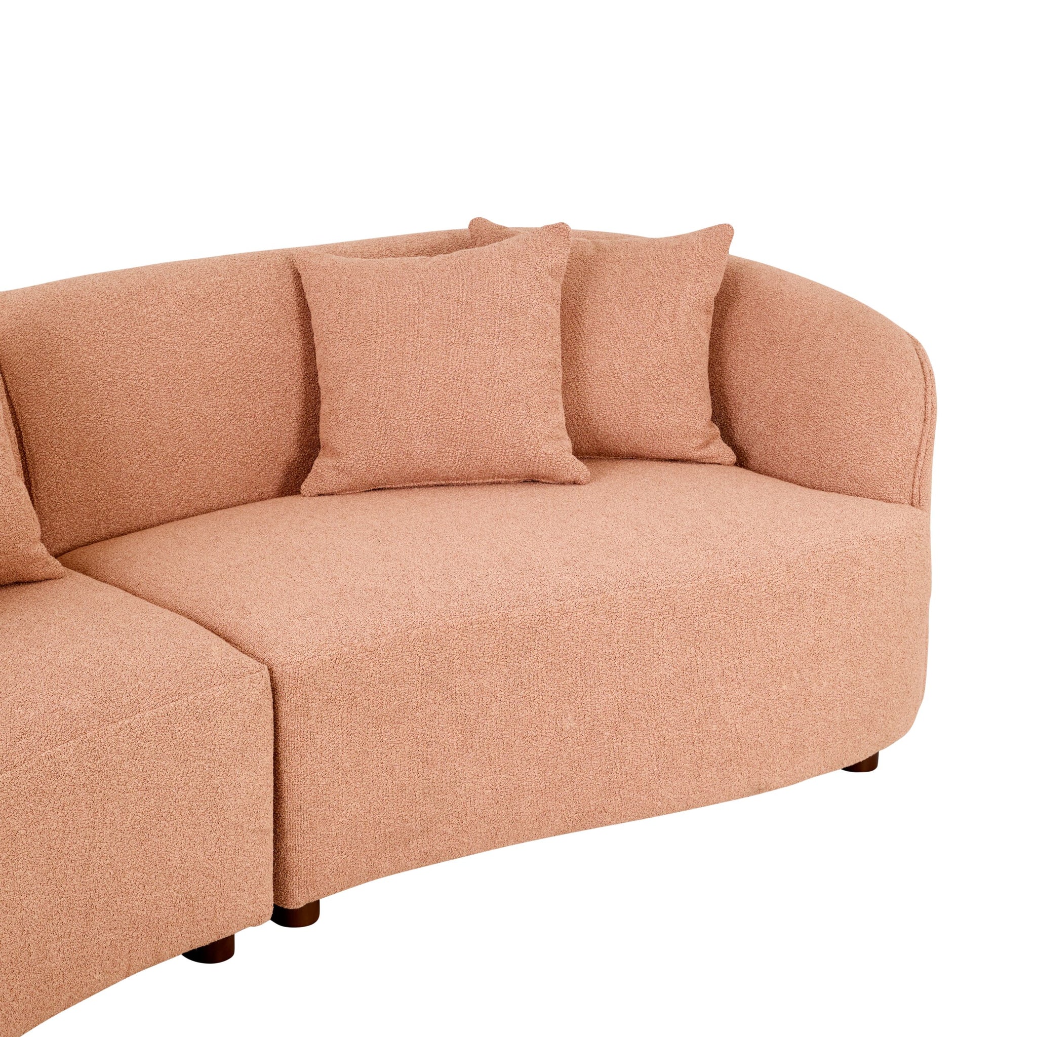 Alessa 4 Seater Sectional Sofa Luna Powder Pink