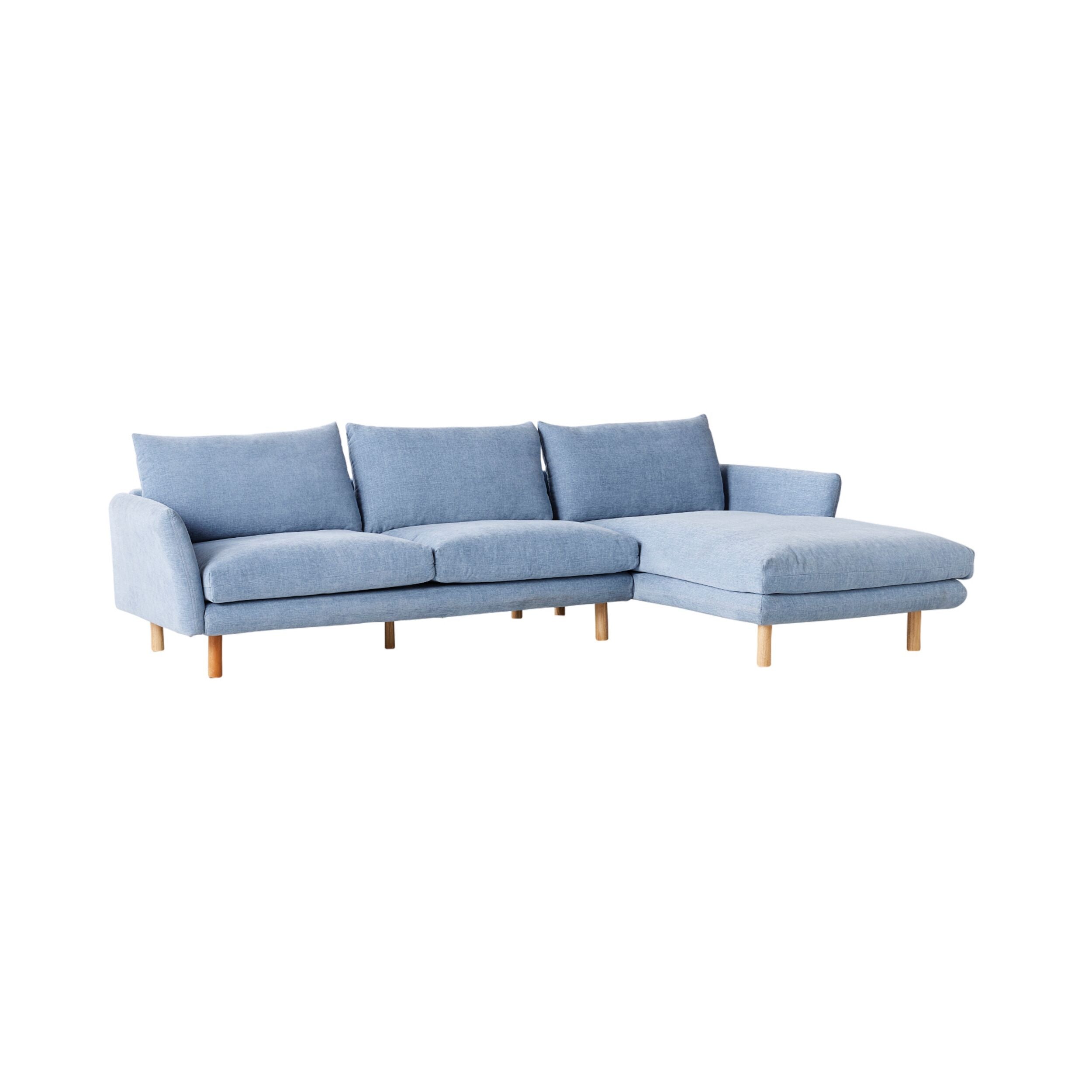 Austin 3 Seater Sofa with Right Hand Chaise Serenity Morning Sky