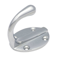 3938 Robe Hook Single Oval BP Chrome Plated H50xP42mm