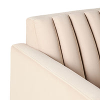 Stitch 3 Seater Velvet Sofa Taupe