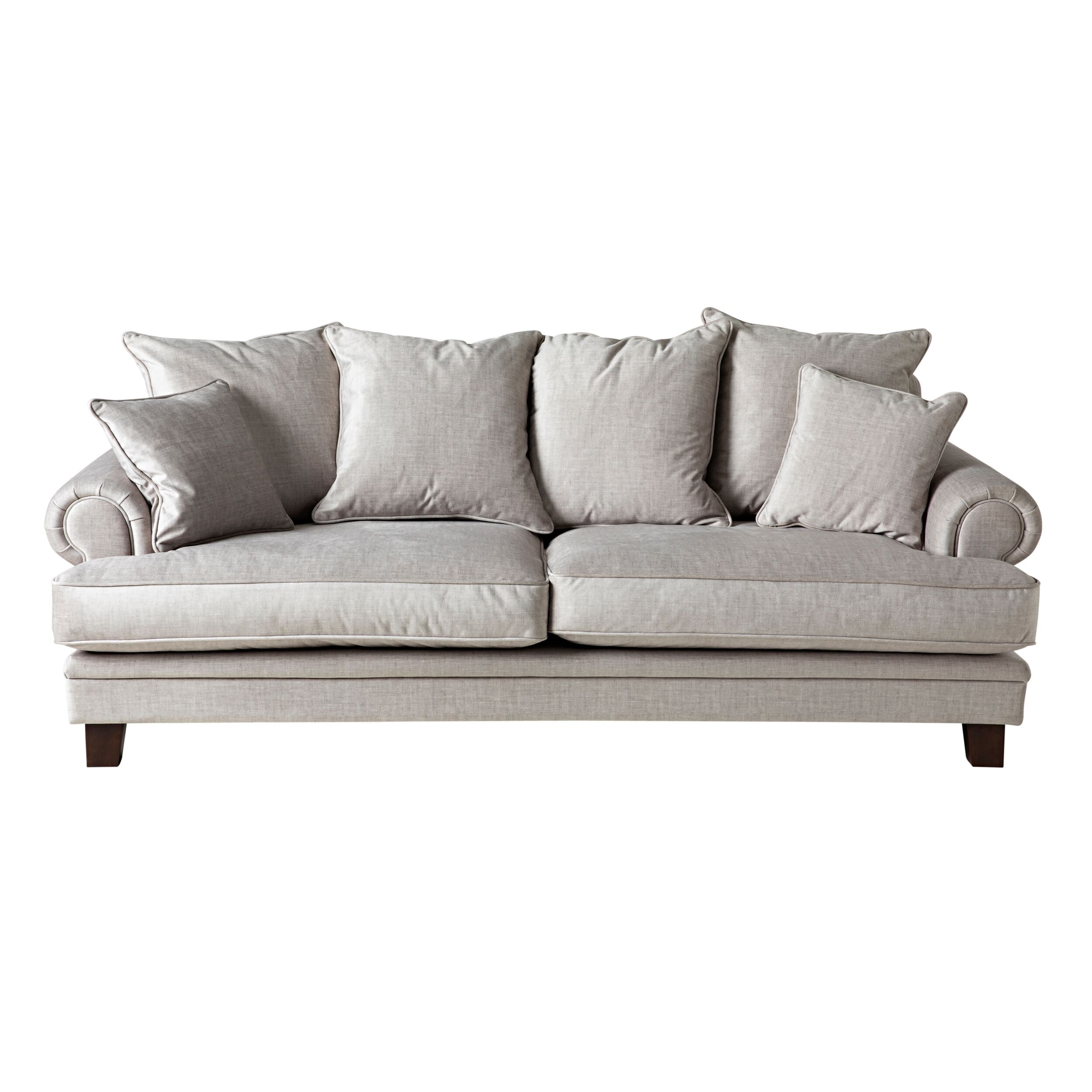 Lisette 3.5 Seater Luxe Velvet Sofa Natural Custom C-004