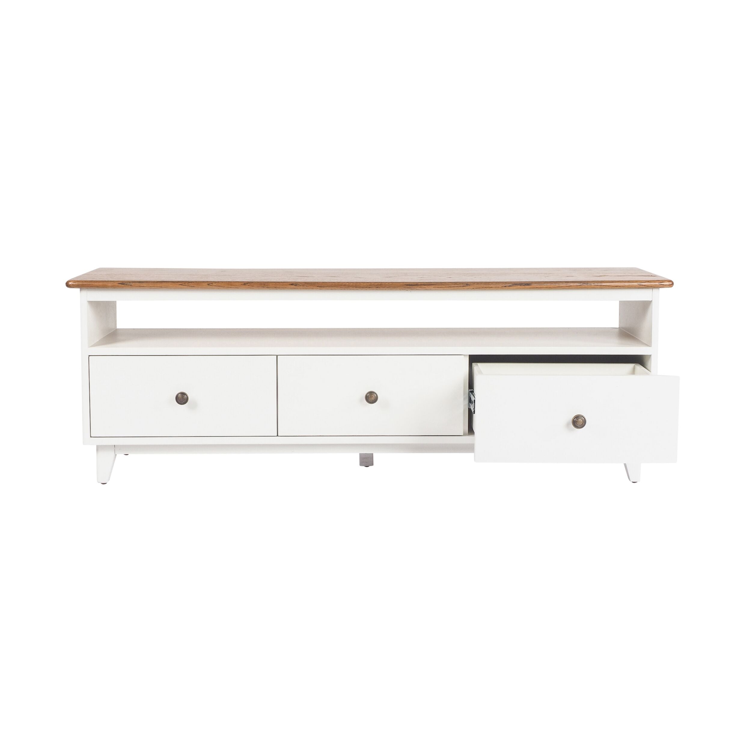 Maine 3 Drawer TV Unit White