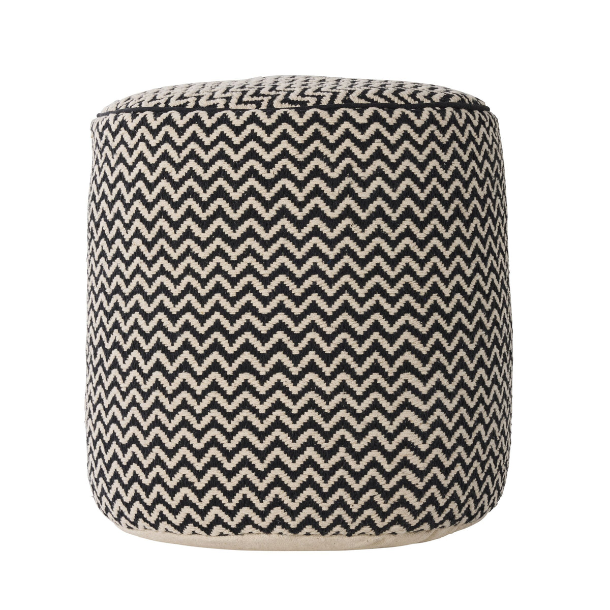 Bellevue Chevron Round Pouf