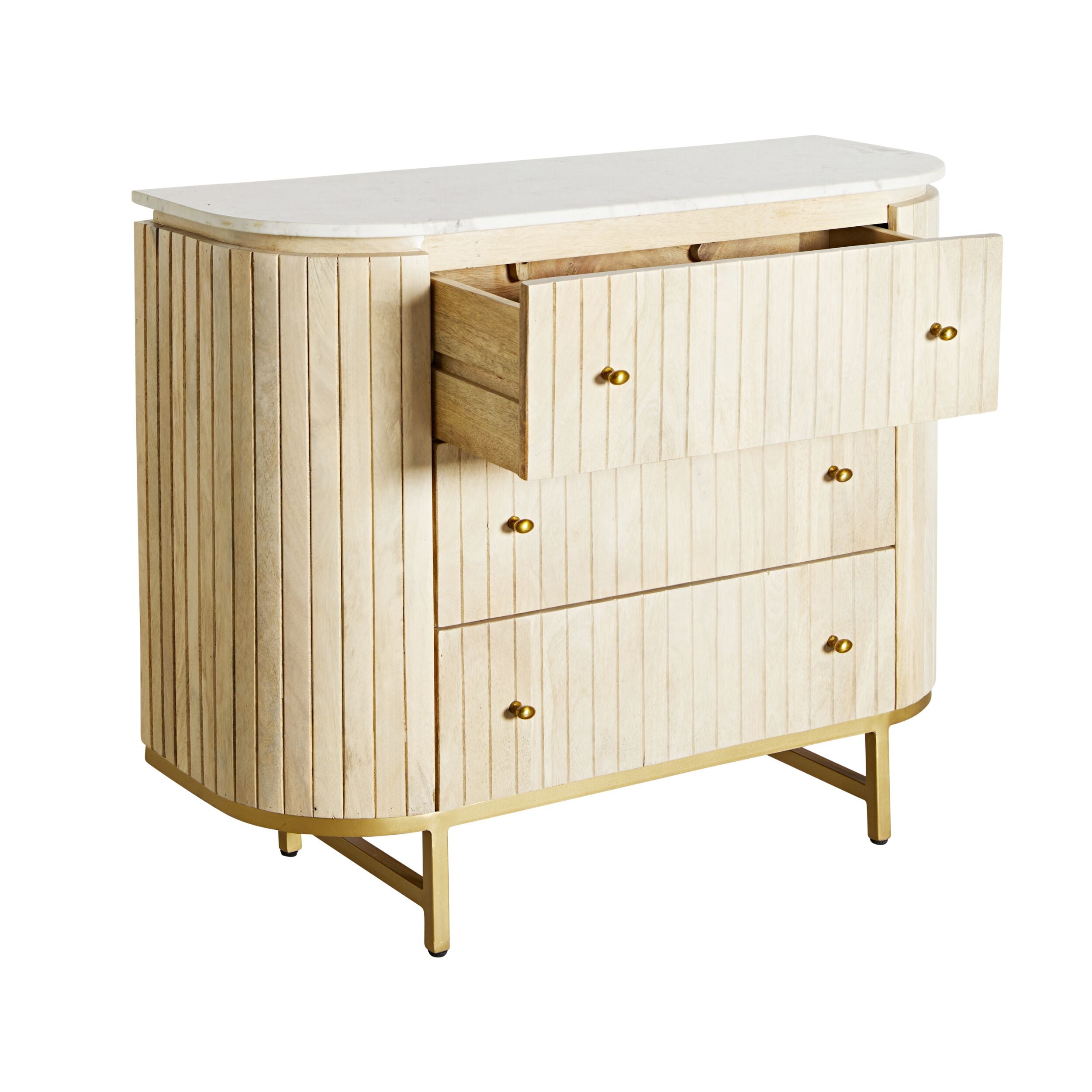 Deva 3 drawer Chest with Marble Top