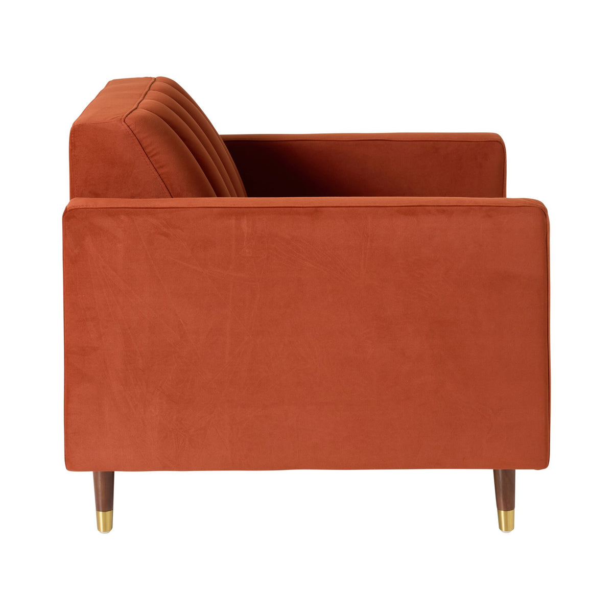 Stitch Velvet Armchair Copper