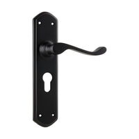 1927E Door Lever Windsor Euro Pair Matte Black H200xP60xW45mm