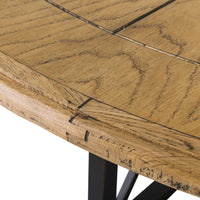 Provincial Oak Round Dining Table 140cm Distressed Black