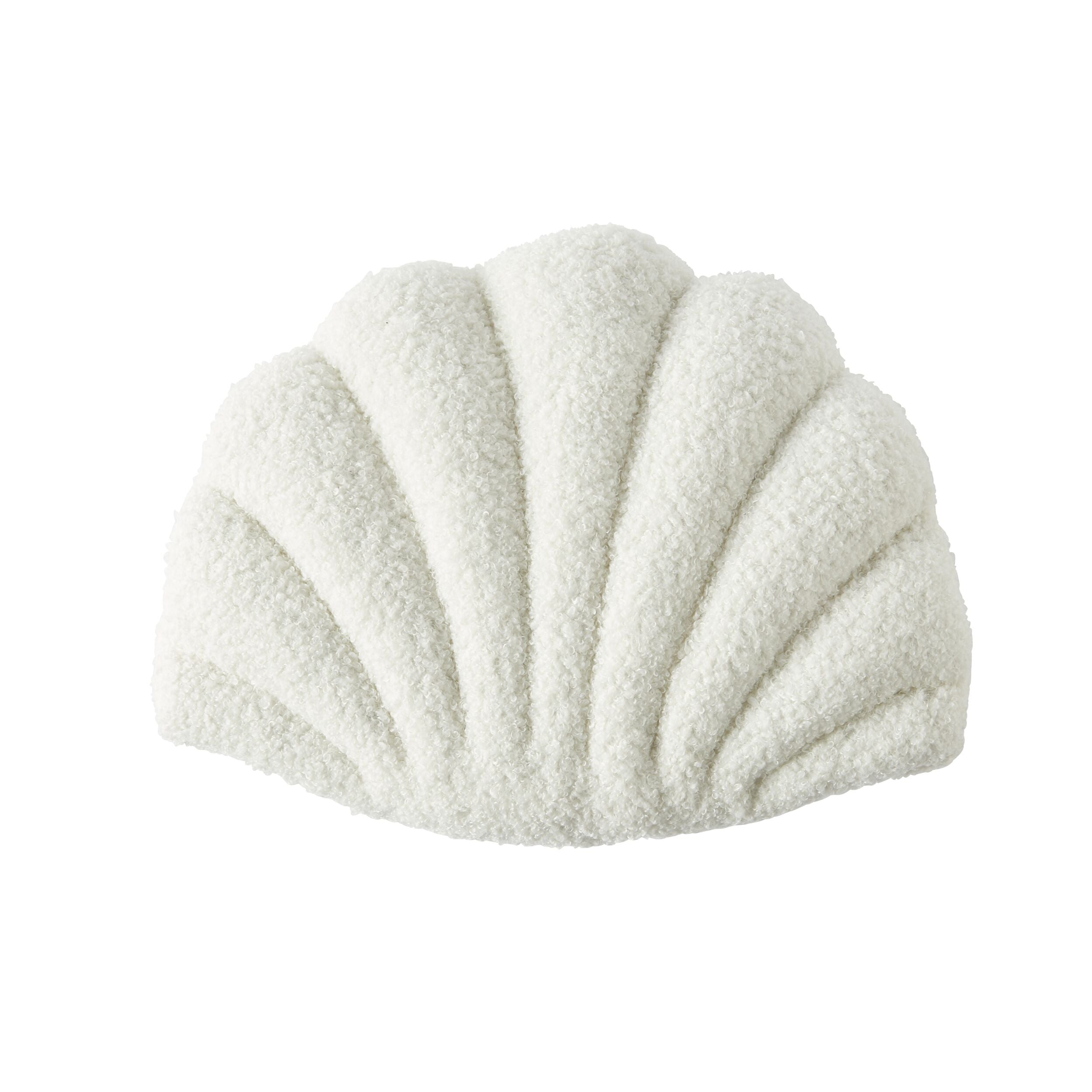 Velvet White Shell Cushion 40cm