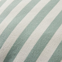 Aruba Scallop Edge Stripe Soft Green Cushion 45x45