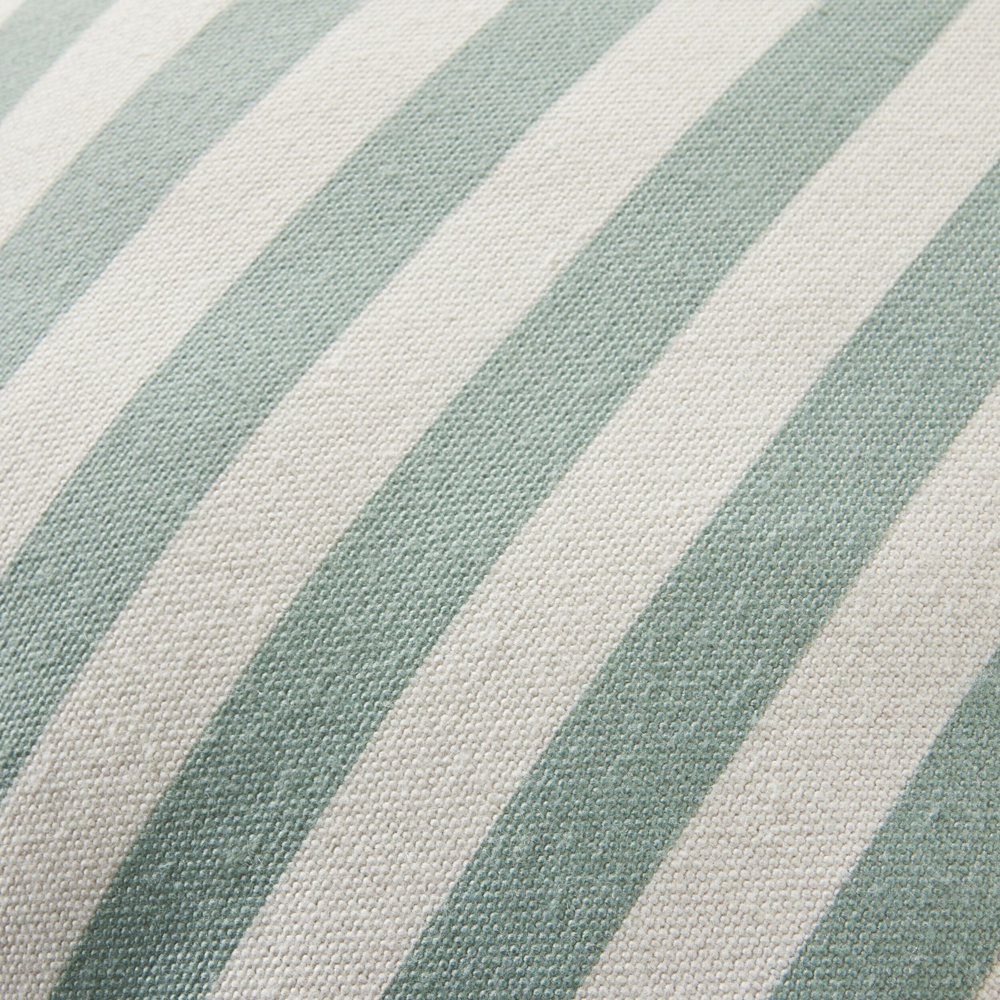 Aruba Scallop Edge Stripe Soft Green Cushion 45x45cm