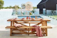 Antigua Dining Table 255cm with 2 Antigua Benches Package