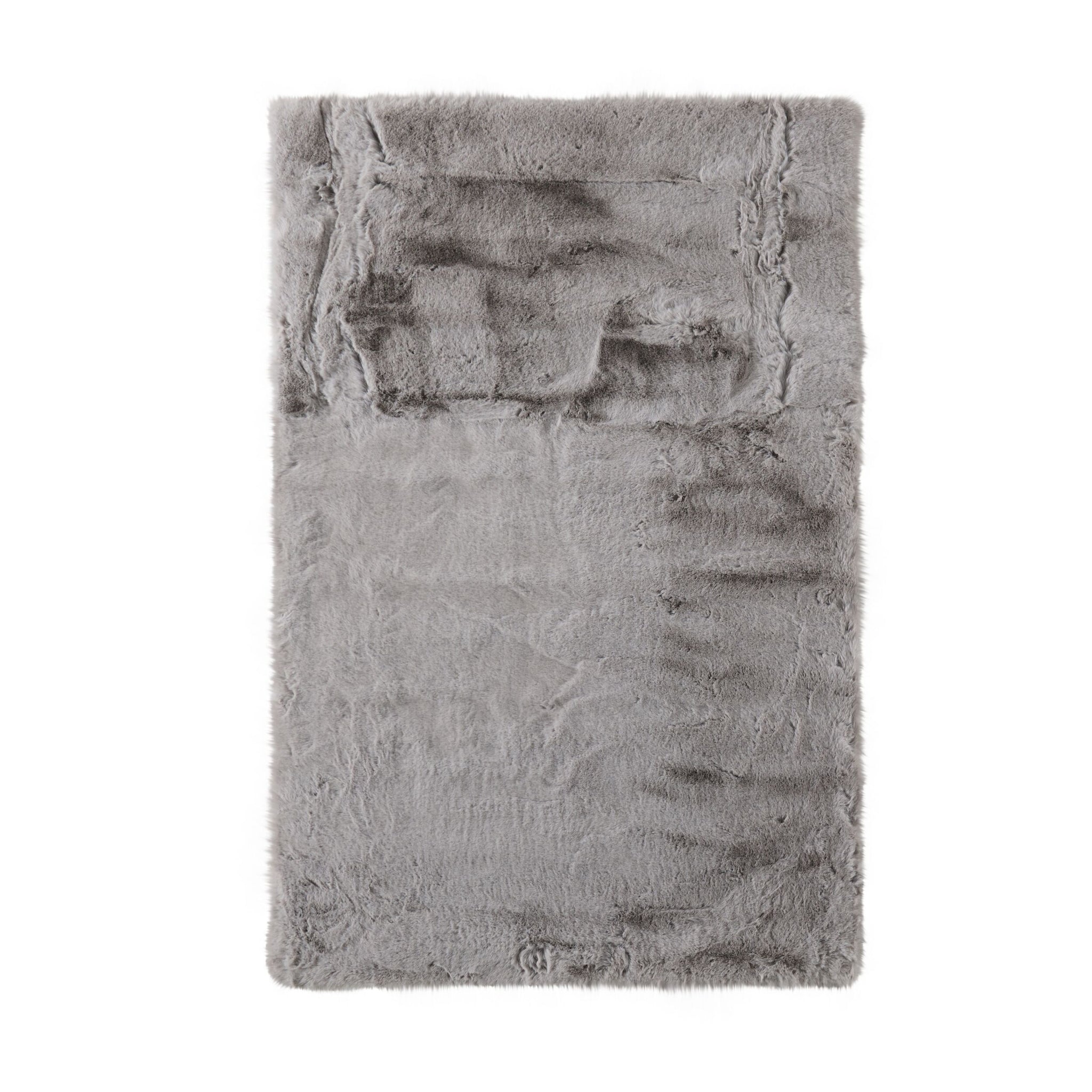 Faux Rabbit Fur Rug Silver 120x180cm