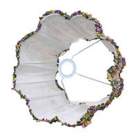 Loni Scallop Tapered Shade Mustard Floral 35cm