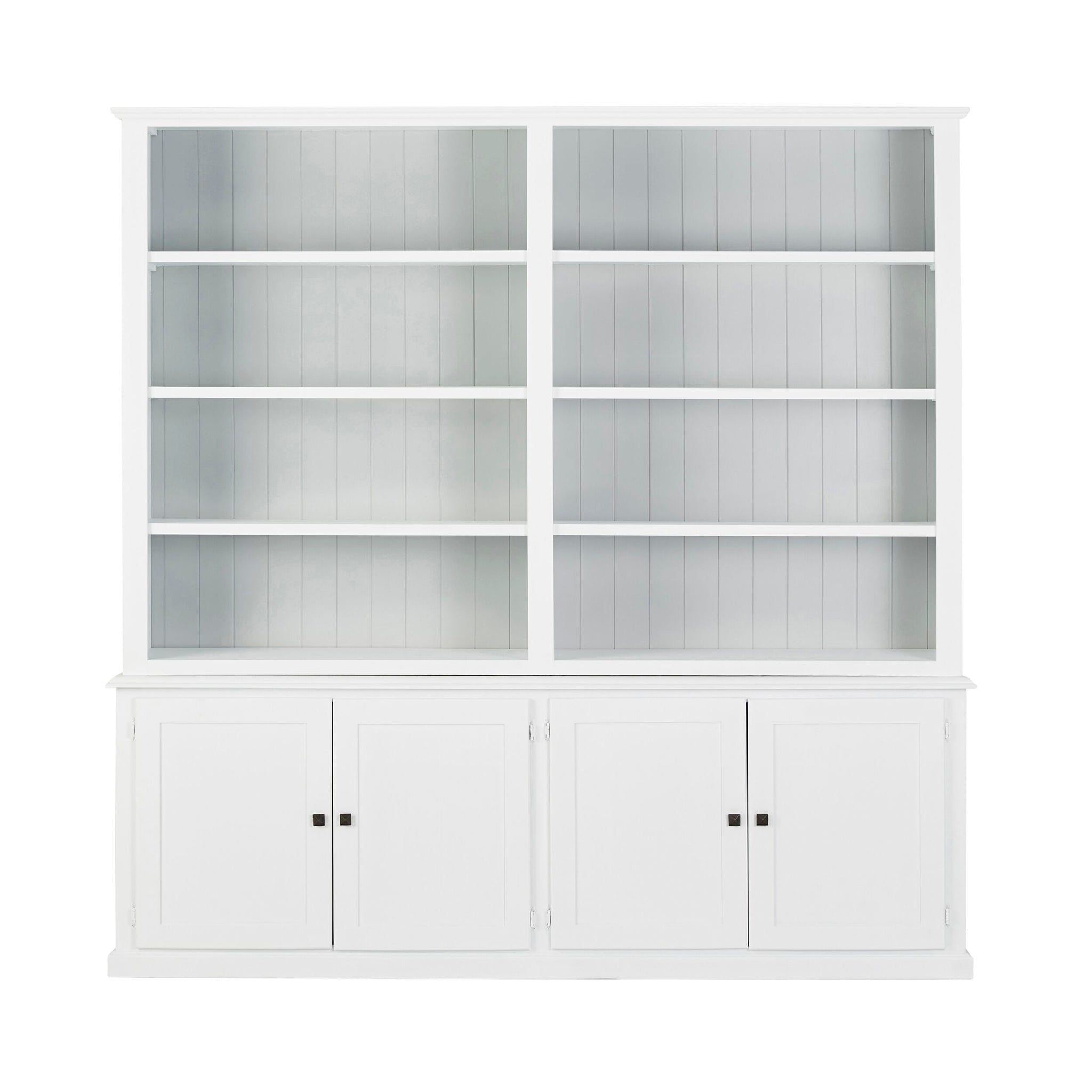 Armand 4 Door Library Shelving Unit 240 x 240cm White