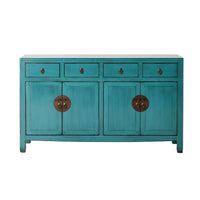 Sansha 4 Door & 4 Drawer Sideboard Turquoise