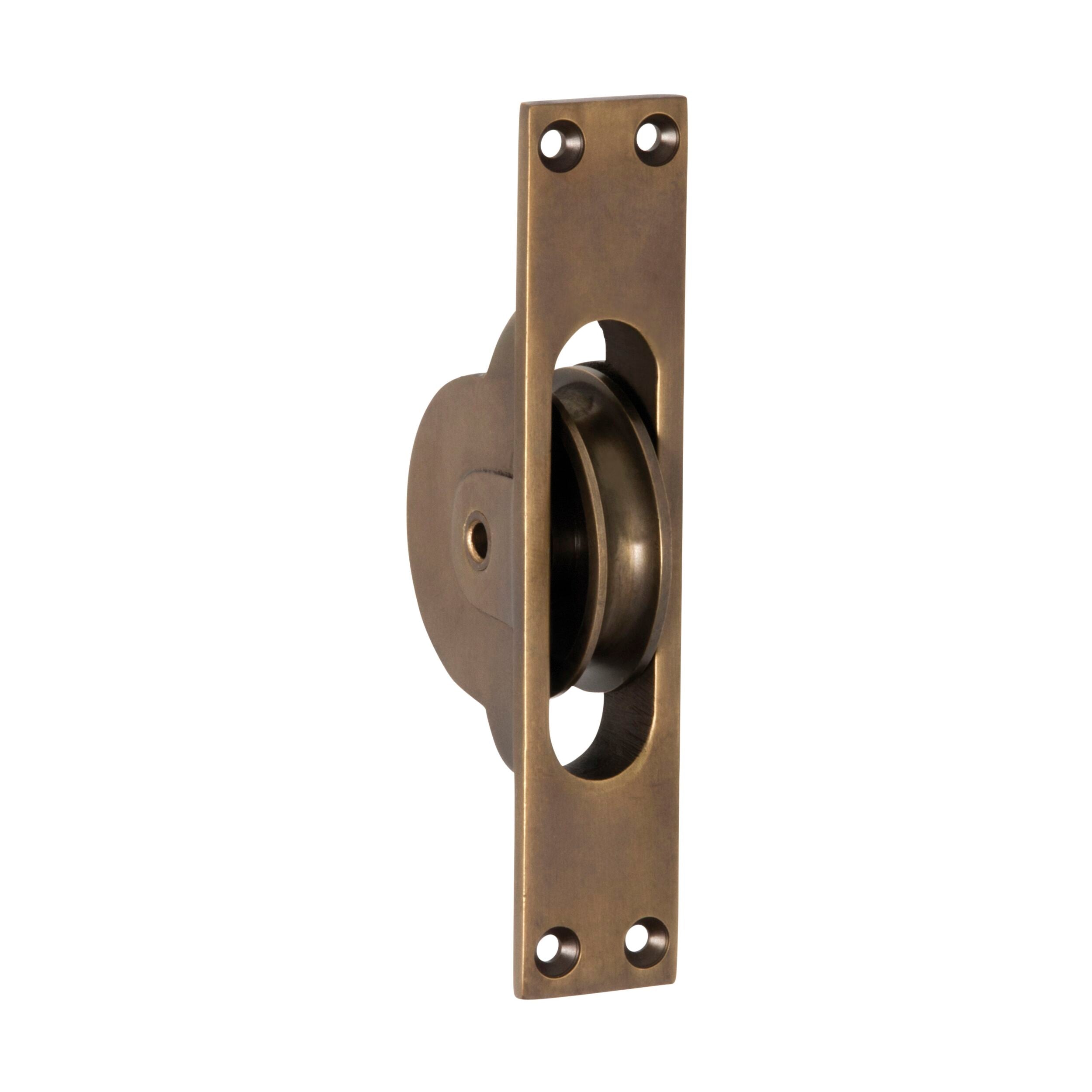 2306 Sash Pulley Antique Brass H125xW25mm