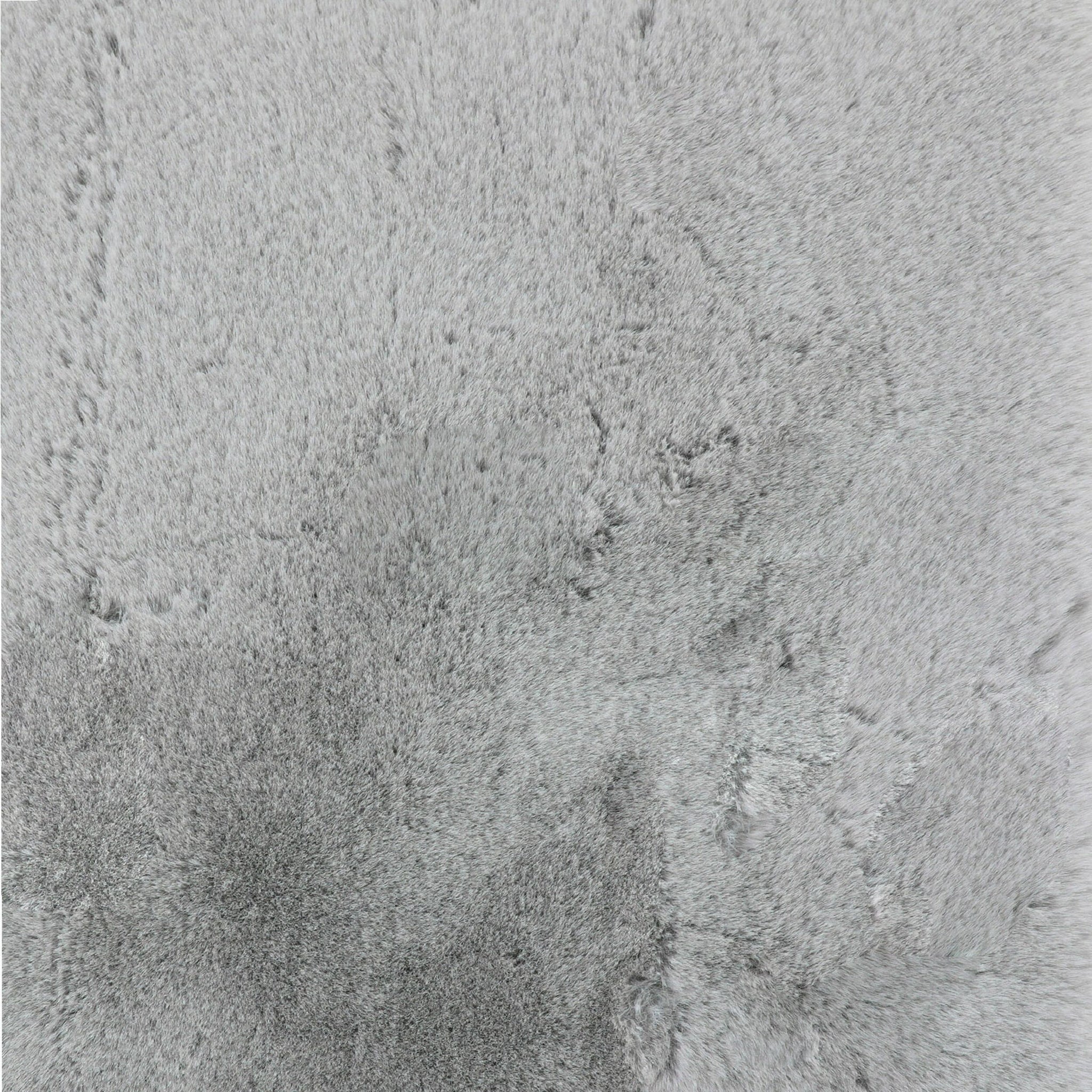 Faux Rabbit Fur Rug Soft Grey 150x240cm
