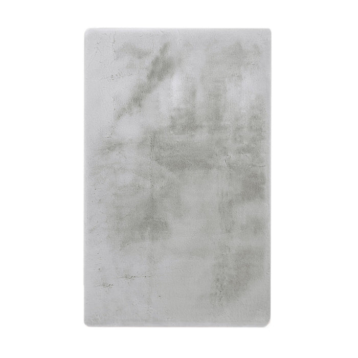 Faux Rabbit Fur Rug Soft Grey 150x240cm