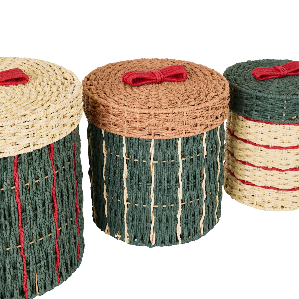 Mistletoe Christmas Storage Basket Set of 3