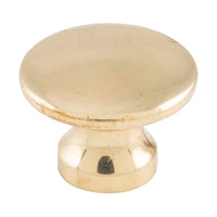 3711 Cupboard Knob Curved Polished Brass D16xP12mm