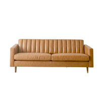 Stitch 3 Seater Leather Sofa Dakota Saddle