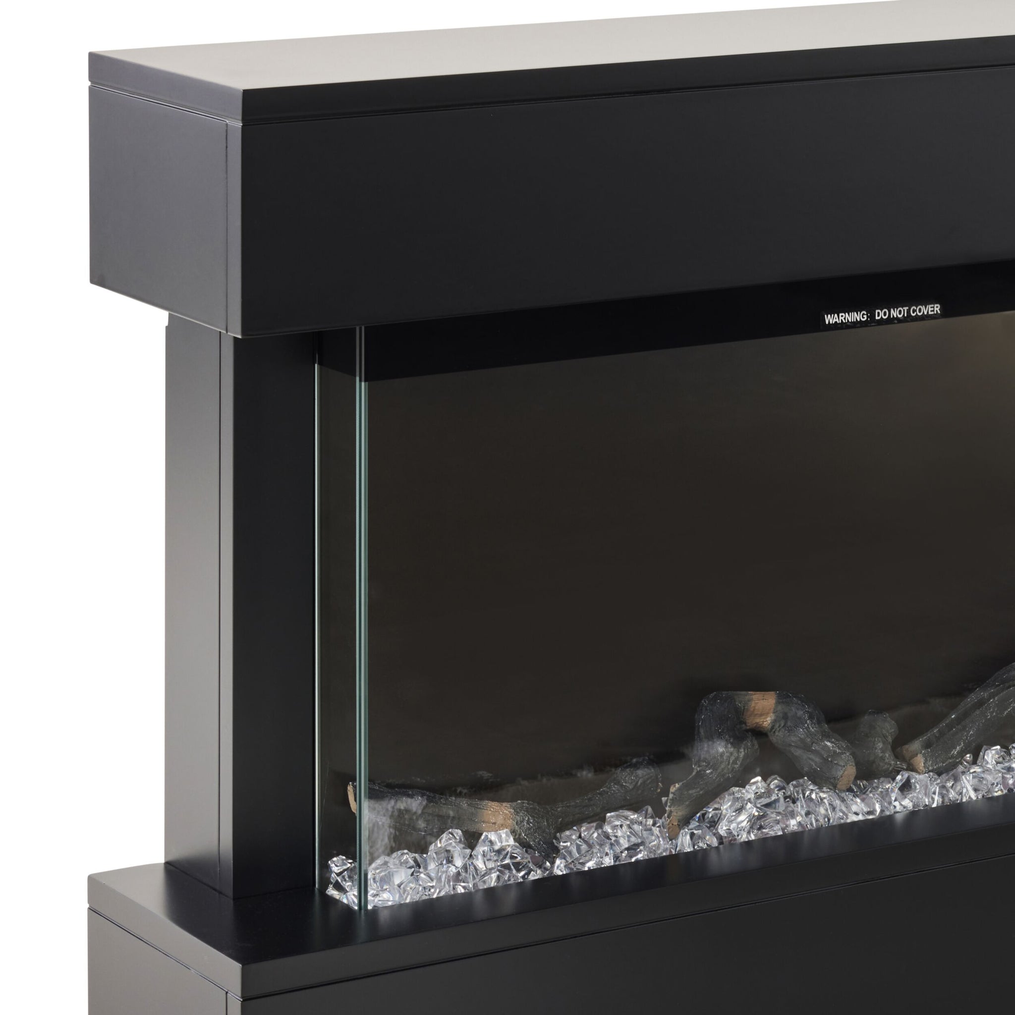 Kensington Fireplace Black 110x18x52cm