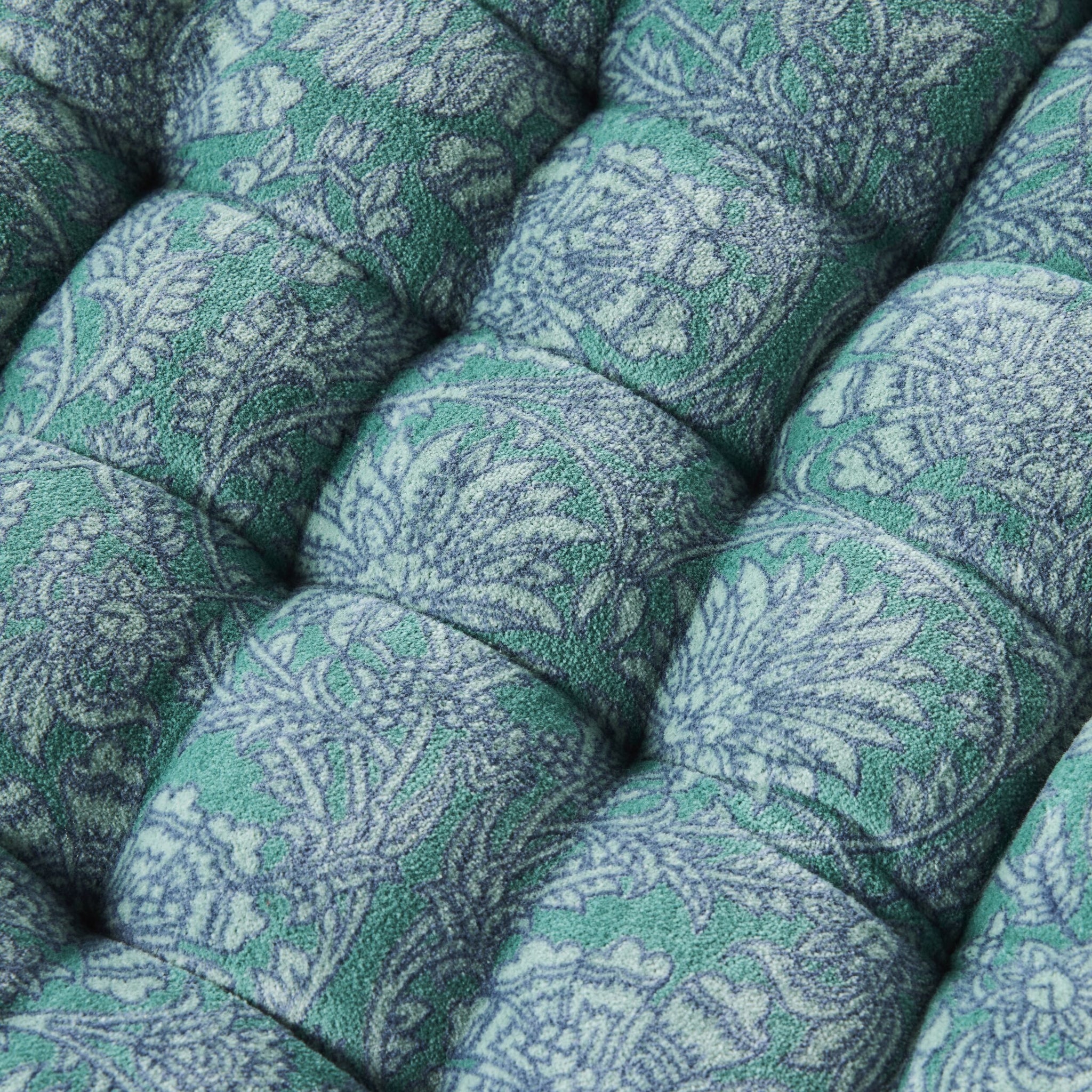 Samy Cotton Velvet Jade Woodblock Seat Cushion