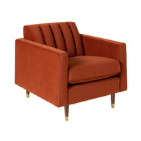 Stitch Velvet Armchair Copper