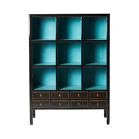 Sansha Pigeon Hole Bookcase Black