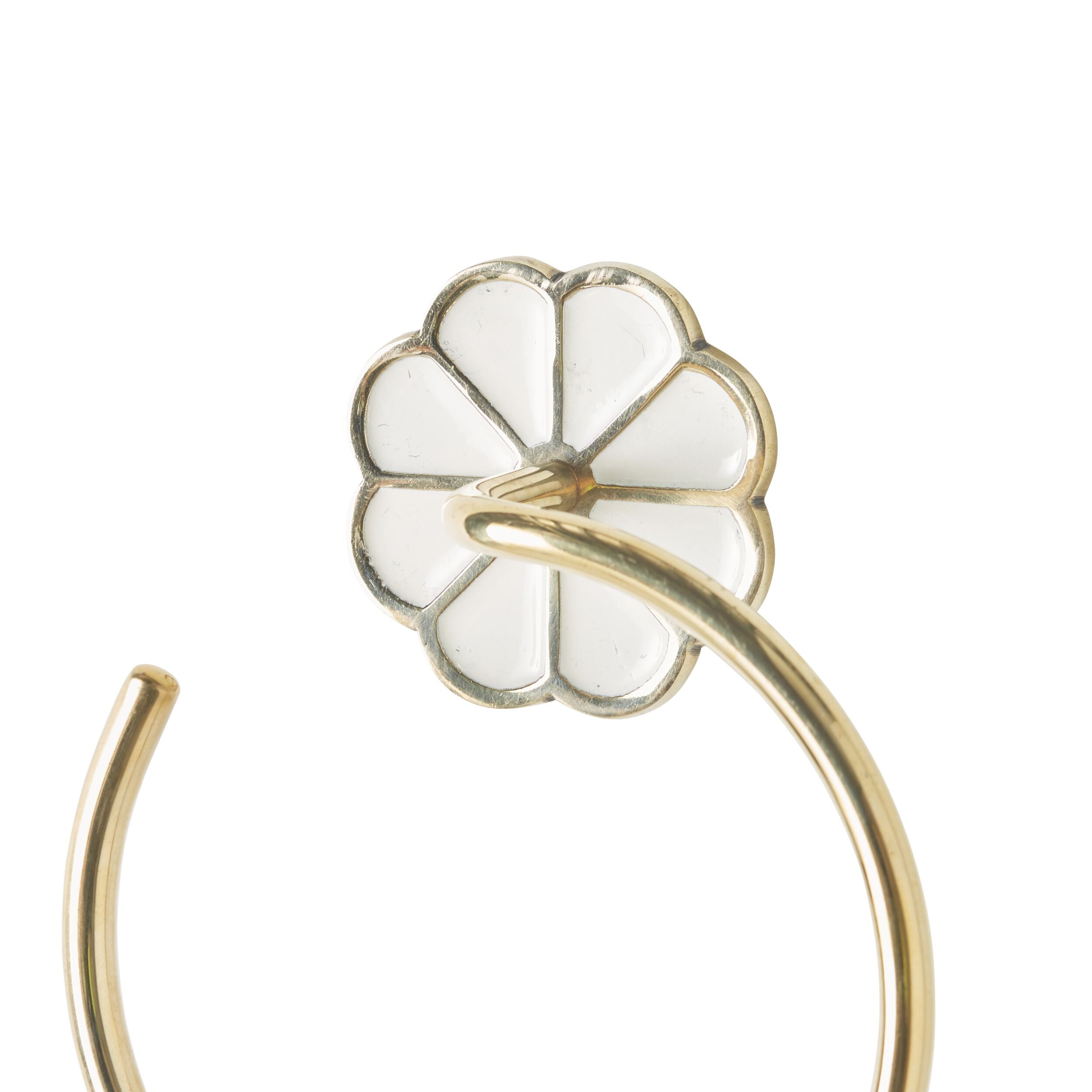 Flora Guest Towel Ring Polished Brass