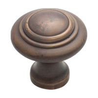 3050 Cupboard Knob Domed Antique Brass D25xP24mm