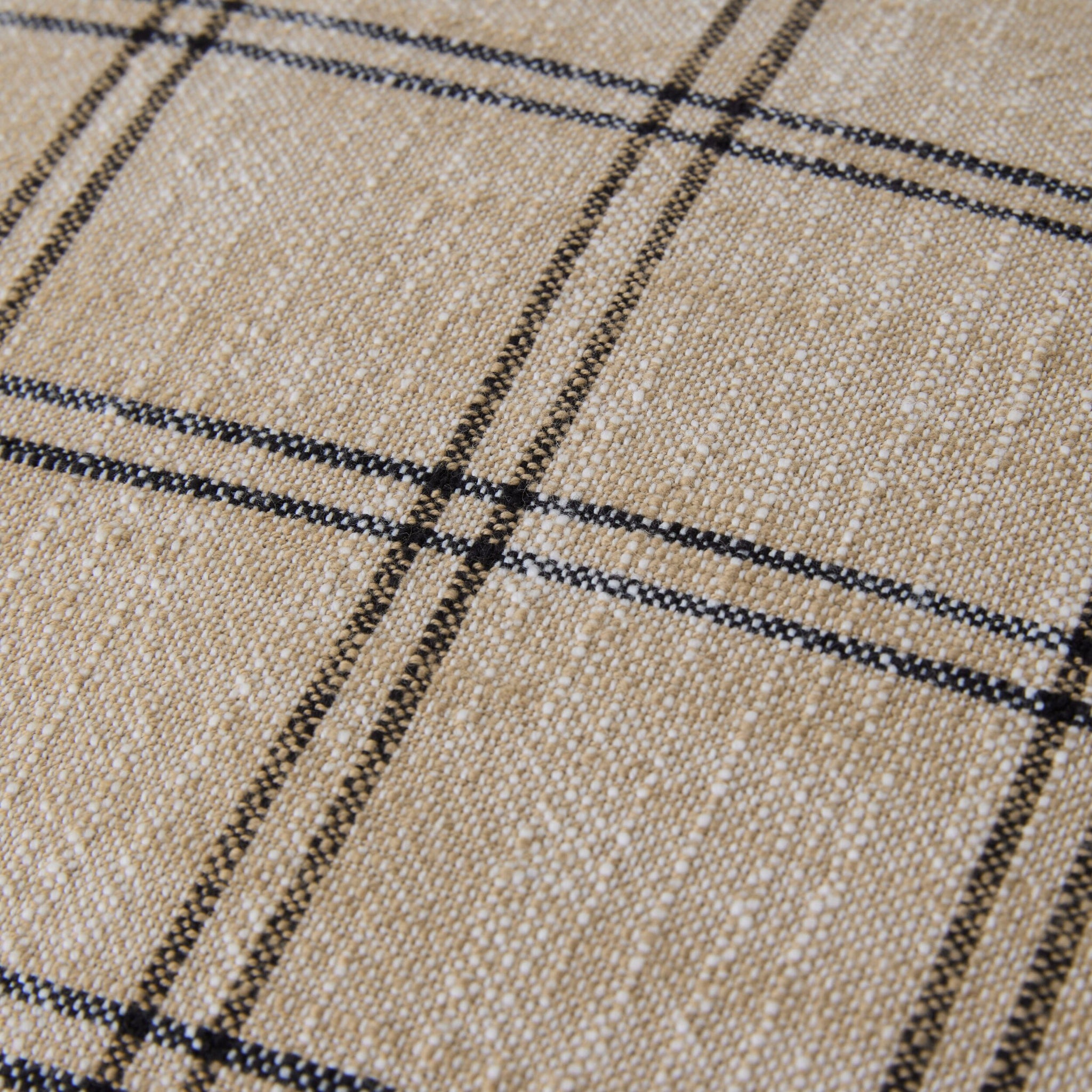 Loft Grid Check Cushion Latte 50cm